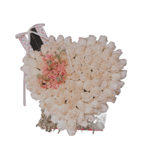 Corazón de Rosas Blancas